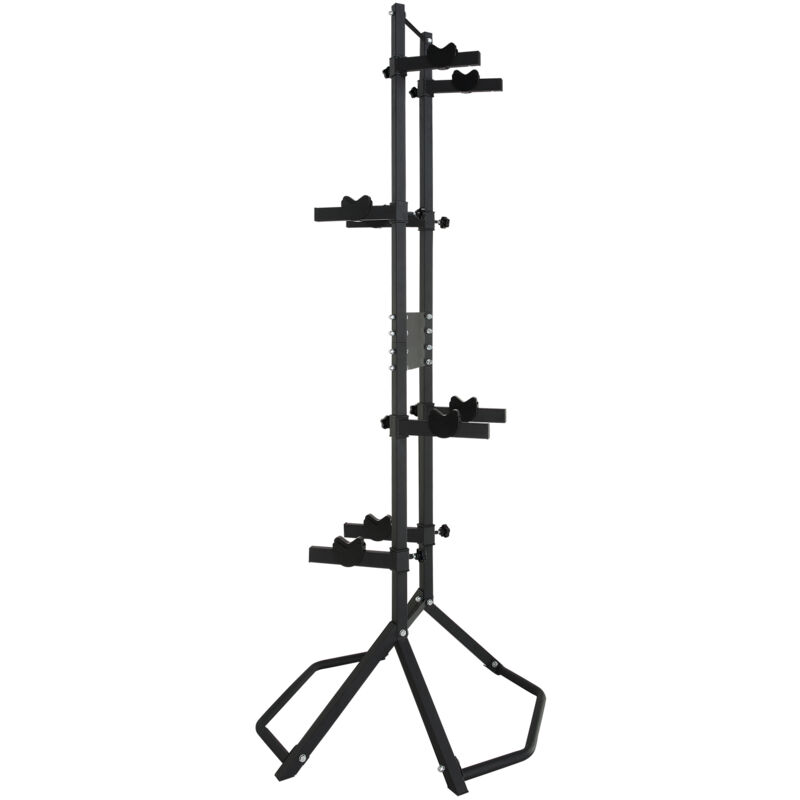 Mophorn Support de rangement pour 4 vélos, support mural vertical autoportant pour vélos, support de vélo entièrement réglable, peut supporter