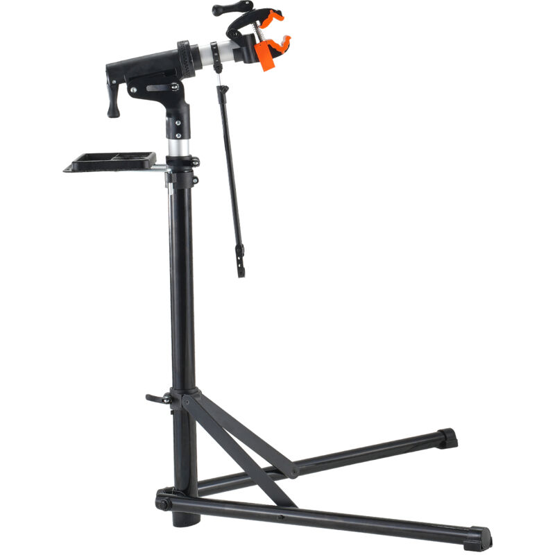 Support de réparation de vélo en aluminium robuste de 66 lb, support de travail d'entretien de vélo réglable en hauteur avec plateau à outils
