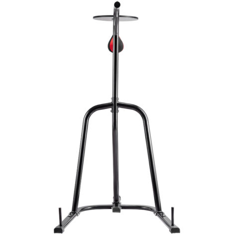 Mophorn Support de sac de boxe 2 en 1, équipement d'entraînement en acier robuste, hauteur réglable, support de sac de boxe et de vitesse, support de sac de sable autoportant, supporte jusqu'à 140 lb