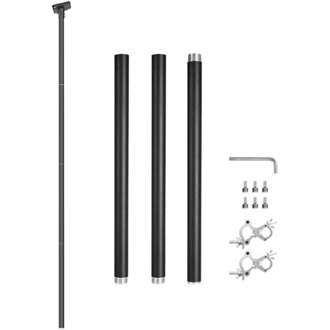 Mophorn Support d'échelle pour camping-car Starlink, angle réglable à 360° avec kit de tuyaux standard Gen 3, adaptateur extra-long en acier durable, compatible Gen3 et V3, assemblage simple, noir