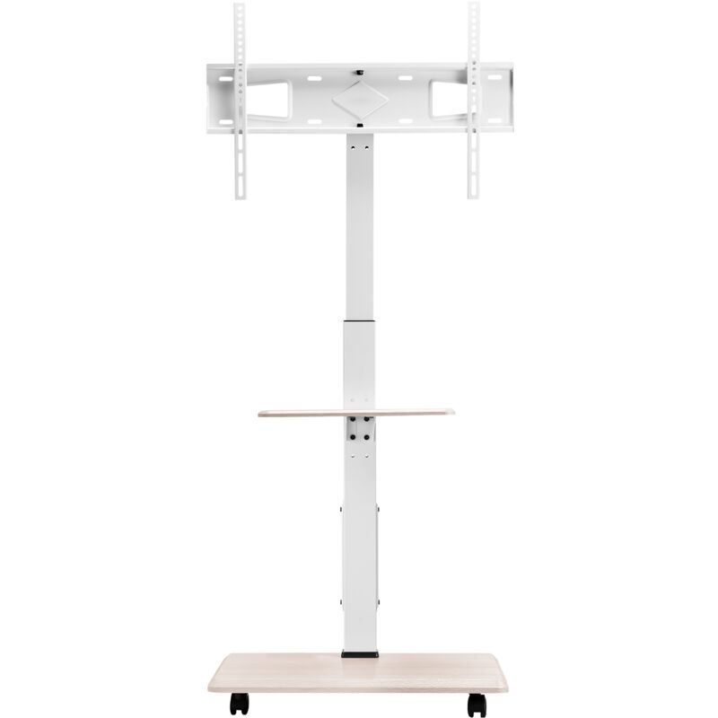 Mophorn Support TV mobile avec roulettes, compatible écrans 812,8-1778 mm, inclinaison latérale de 25°, hauteur ajustable avec plateau, charge