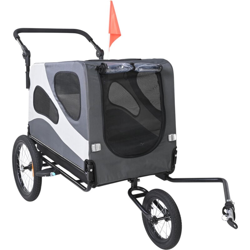 Mophorn - Supporte jusqu'à 100 lb, Remorque de vélo pour chien, Poussette pour animal de compagnie 2 en 1, Porte-vélos, Cadre de chariot pliable