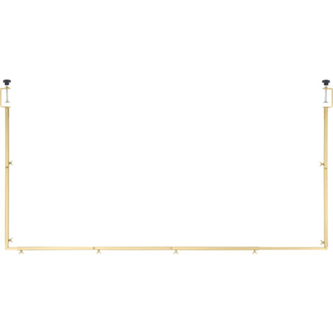 Mophorn Supporto da Tavolo Regolabile in Altezza 33-107 cm e Lunghezza 71-248 cm, Struttura in Metallo con Rattan per Decorazioni con Palloncini, Eventi come Matrimoni e Natale, Oro