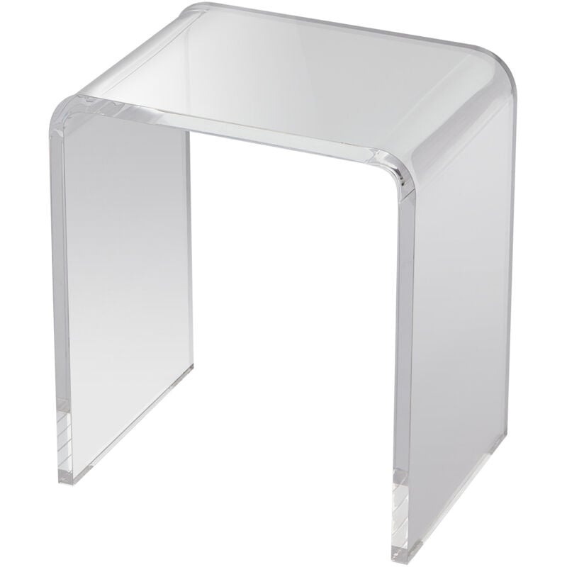 Mophorn Table d'appoint en acrylique, table d'appoint en Lucite transparente en forme de C pour boissons, nourriture, collations dans le salon, la