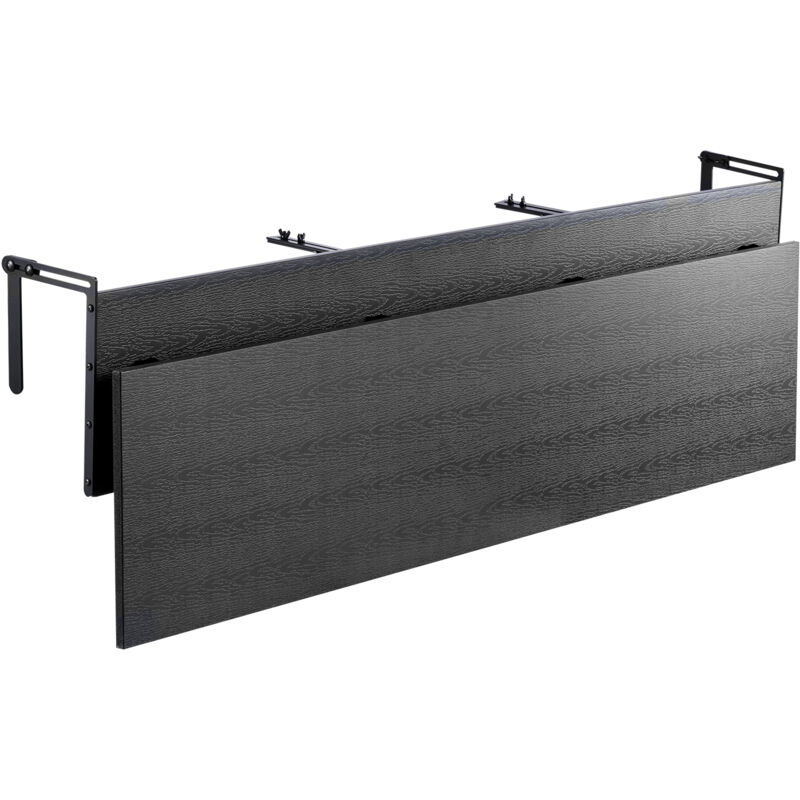 Mophorn - Table de balcon pliante 12 x 59 po, table de bar d'extérieur pour balustrades, capacité de 50 lb, convient aux balustrades de 1 à 5,9 po,