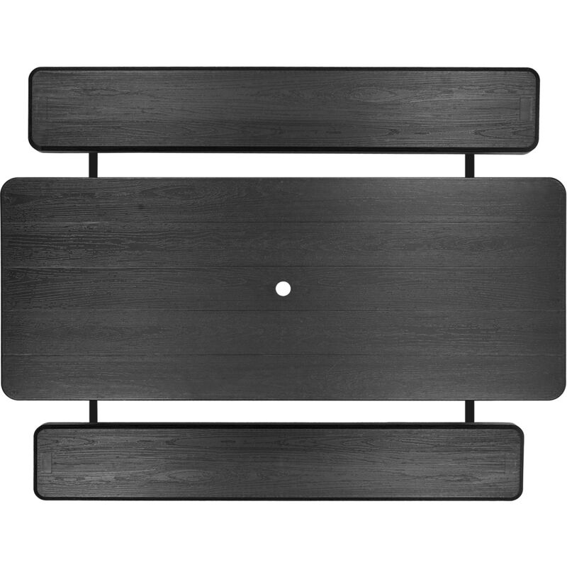 Table de pique-nique pliable de 1800 mm avec bancs, ensemble table et banc d'extérieur en acier avec trou pour , grande table à manger extérieure