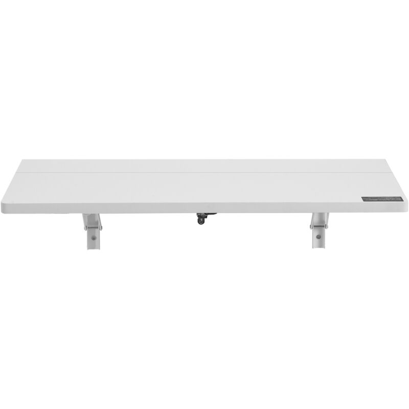 Table pliante murale, 80 x 50 cm, support en fer, gain de place pour bureau à domicile, cuisine, buanderie, blanc - Mophorn
