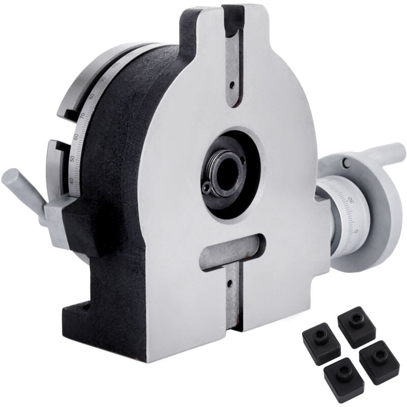 Mophorn Table rotative verticale et horizontale 150 mm, tête de division 5,9" pour fraiseuse, système d'indexation à vis réglable