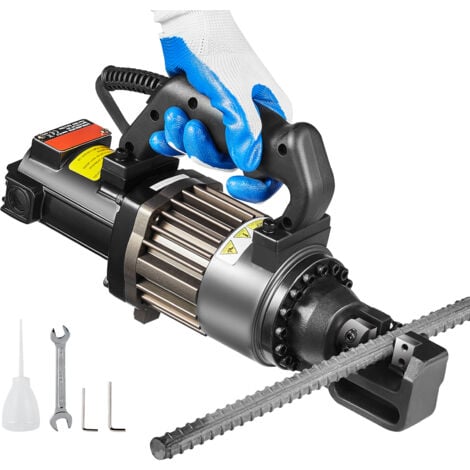 Mophorn Tagliatrice elettrica idraulica per barre d'armatura, tagliatrice portatile per barre d'armatura da 1000 W per barre d'armatura da 5/8" (4-16 mm), tagliatrice, nero, RC-16