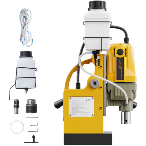 Mophorn Taladro magnético portátil: motor de 1400 W, diámetro de perforación de 1,6 pulgadas, 2810 lbf, velocidad sin carga de 800 RPM.