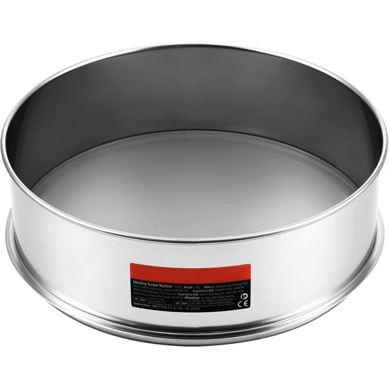 Tamis à farine à mailles fines, tamis à 80 mailles, acier inoxydable 304 de qualité alimentaire, 12,6' de diamètre, passoire à mailles fines pour la