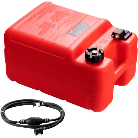 Mophorn Tanque de Combustible Marino, 24 L Tanque de Combustible Portátil para Barcos con Motor Fueraborda Tanque de Combustible de Plástico para Barcos Marinos con Manguera, Fácil de Traer