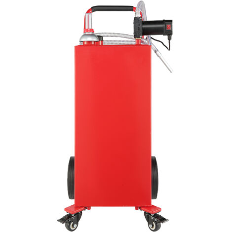 Mophorn Tanque de Combustible Portátil de 30 galones, 23,5 L/min, 180 W con Ruedas de Bomba Electrica, Transferencia de Combustible para Máquina de Aceite Lubricante Diesel, Barco, Motocicleta