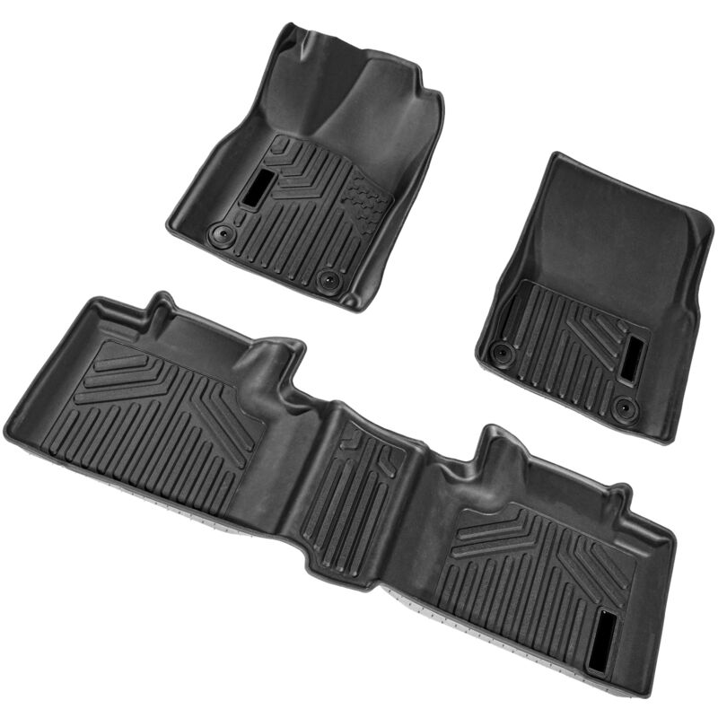 Tapis de sol pour automobile, compatibles avec Dodge Durango / Jeep Grand Cherokee 2016-2024, 3 pièces de doublures avant et 2e rangée, tapis tpe sur