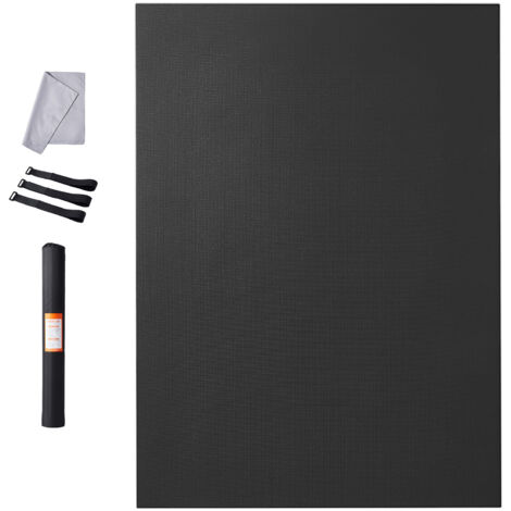 Mophorn Tapis d'exercice, tapis de yoga antidérapant haute densité pour fitness et Pilates, 7 x 5 pieds, avec sac et sangle de transport, pour entraînements à domicile, noir