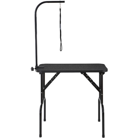 Mophorn Tavolo per toelettatura animali domestici Arm con morsetto, supporto per toelettatura pieghevole per cani, capacità 99,8kg, include supporto per cosce senza seduta e anello per toelettatura