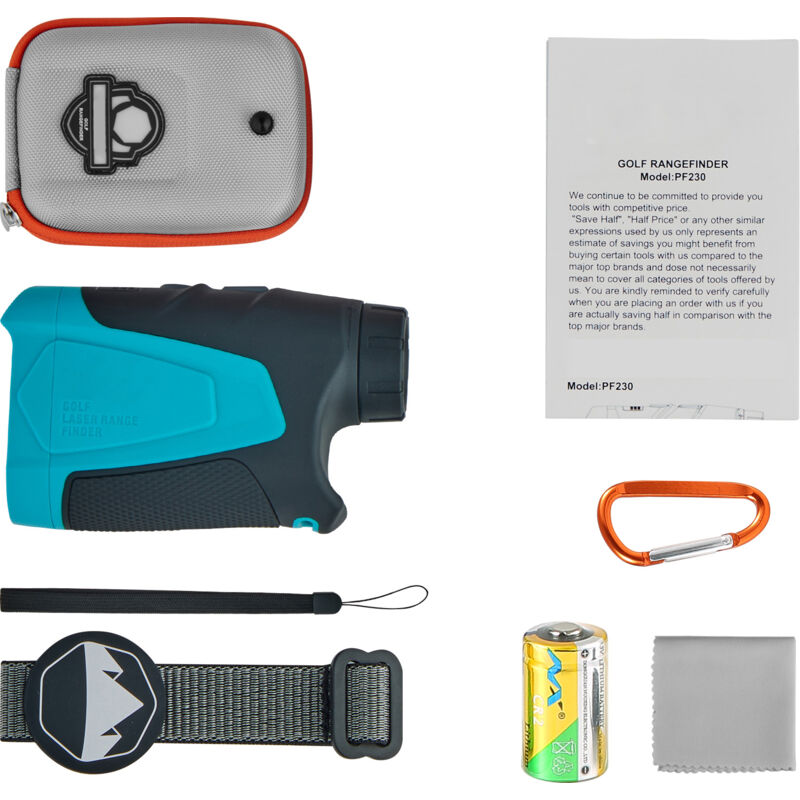 Télémètre de golf, 900 mètres, grossissement 6X, support magnétique externe, verrouillage de drapeau de haute précision, pente, pour le golf et la