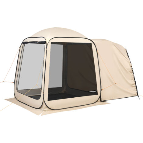 Mophorn Tenda da Campeggio 1825 x 1825 x 2200 mm, Tenda per Portellone Posteriore SUV 4-6 Persone, con Zanzariera e Borsa da Trasporto, Pannelli in Rete, Ideale per Giardino e Attività Outdoor