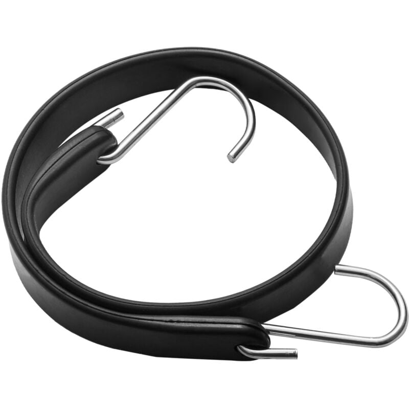 Tendeur plat, comprend des sangles noires robustes de 15', 21', 36', 20 mm avec crochets en s en acier, 20 pièces Corde élastique pour cargaison,