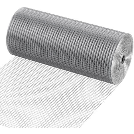 Mophorn Tessuto Hardware, 1/2 pollice 24 pollici x 100 piedi calibro 19, rotolo di rete metallica zincata a caldo, recinzione metallica per polli, rete metallica per gabbie per conigli, giardino