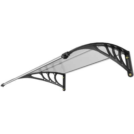 Mophorn Tettoia per Porta deIngresso 96.5x101.7cm, Pensilina per Porta Esterna in Policarbonato Trasparente, Tettoia per Finestre UPF 50+ Copertura Tettoia per Porte Finestre Antipioggia Impermeabile