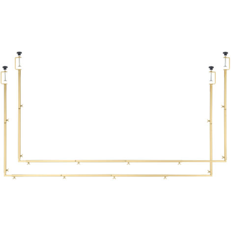 Mophorn Tischdeko-Stangen im 2er-Set, höhenverstellbar von 330 bis 1066,8 mm und Länge anpassbar von 711,2 bis 2489,2 mm, Tischbogen mit Klemmen, Geburtstagen und Weihnachten, Goldfarben