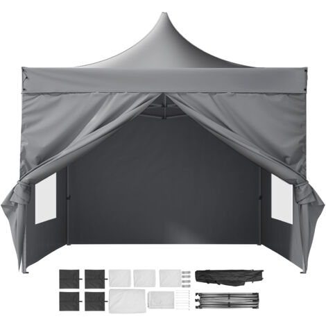 Mophorn Toldo emergente de 10 x 10 pies con paredes laterales extraíbles, carpa impermeable resistente a los rayos UV para eventos al aire libre, patio, jardín y campamento