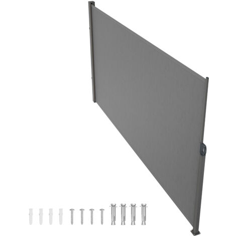 Mophorn Toldo lateral retráctil  de 71" x 138", pantalla de privacidad para exteriores, mampara divisoria de ambientes impermeable de poliéster de 180 g con protección UV30+, pantalla contra el viento