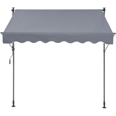 Mophorn , toldo retráctil manual para exteriores de 78", toldo ajustable con cortina parasol de 39", para patio, jardín o balcón