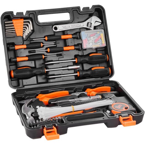 Mophorn Tool Kit, 132-Piece General Household Hand Tool Set, With Portable Storage Case, High-Quality Steel, For Home Upkeep, DIY Tasks, and Auto Repairs