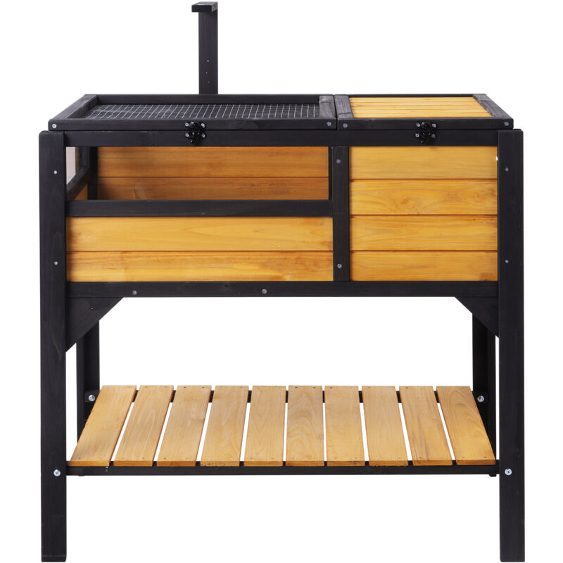 Mophorn - Tortoise Habitat 38'x24'x32.5' Maison en bois pour tortue, enclos intérieur et extérieur avec support d'éclairage, cage pour reptiles avec