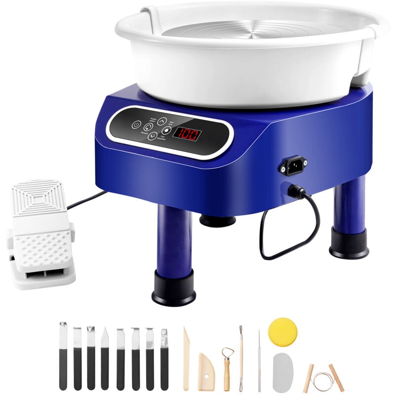 Mophorn - Tour de potier, machine de formage de poterie de 10 pouces. Roue électrique 350 w pour poterie avec pédale et écran tactile lcd. Roue en
