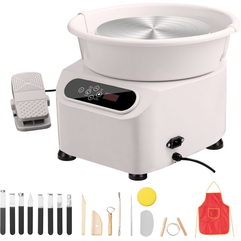 Mophorn - Tour de potier, machine de formage de poterie de 11 pouces, roue électrique 450 w pour poterie avec pédale et écran tactile lcd, roue en