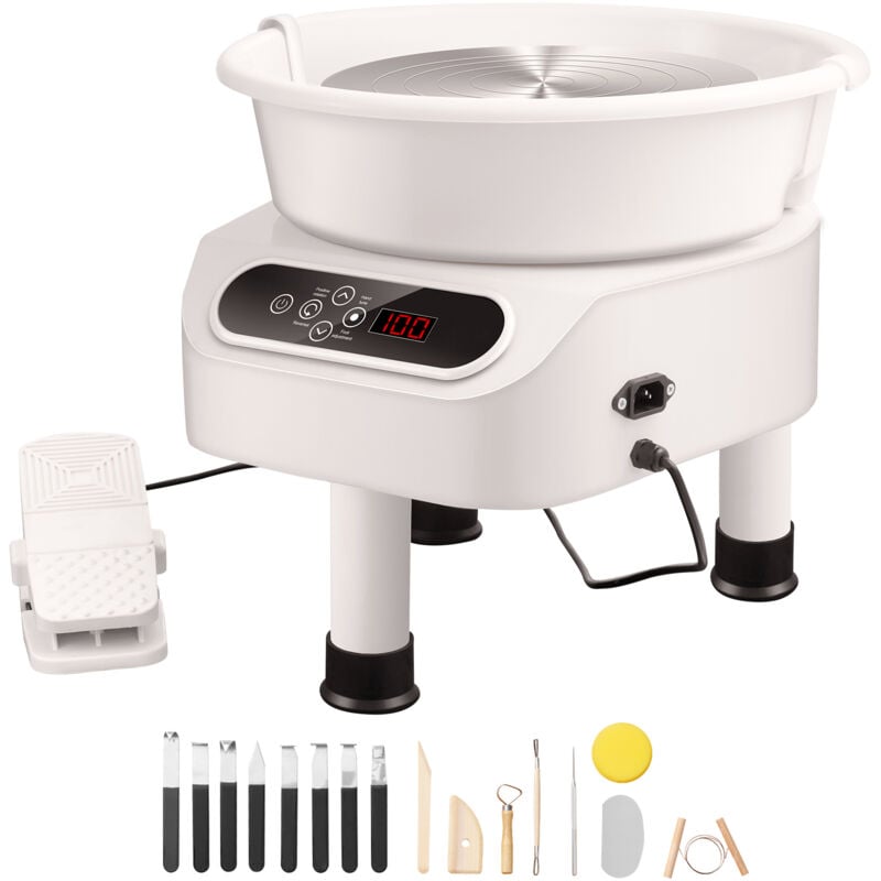 Mophorn - Tour de potier, Machine de formage de poterie de 11 pouces. Roue électrique de 450 w pour poterie avec pédale et écran tactile lcd. Roue en