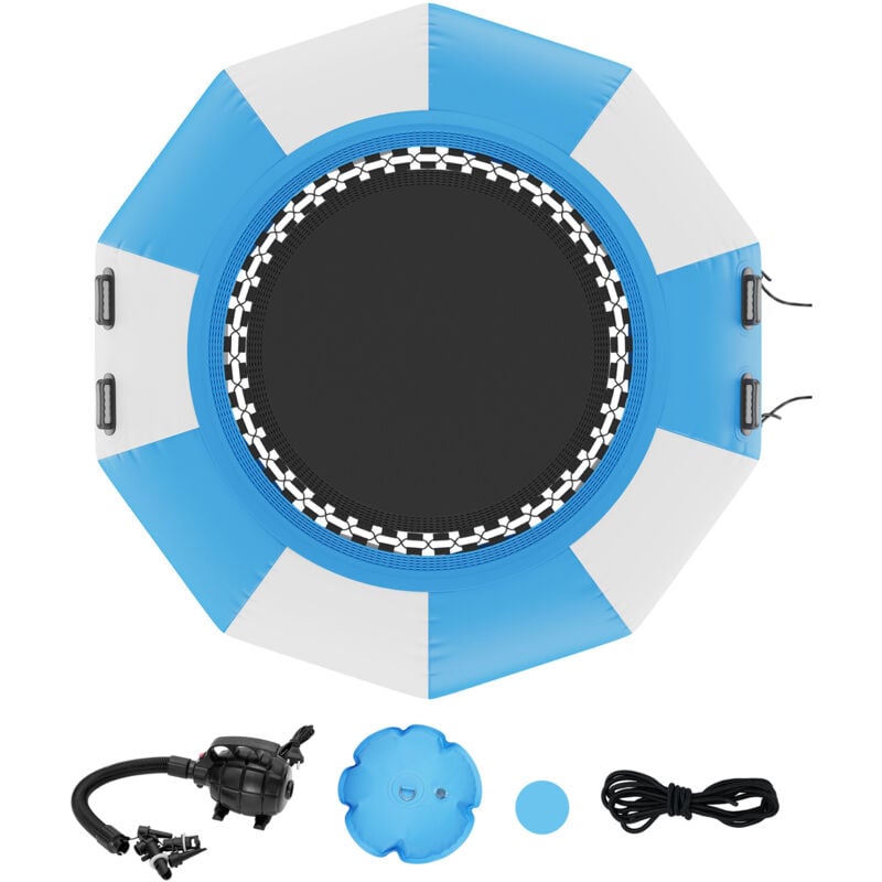 Trampoline aquatique gonflable de 6,5 pieds, plate-forme de natation, jouet de rebond pour piscine et lac, divertissement flottant en plein air,