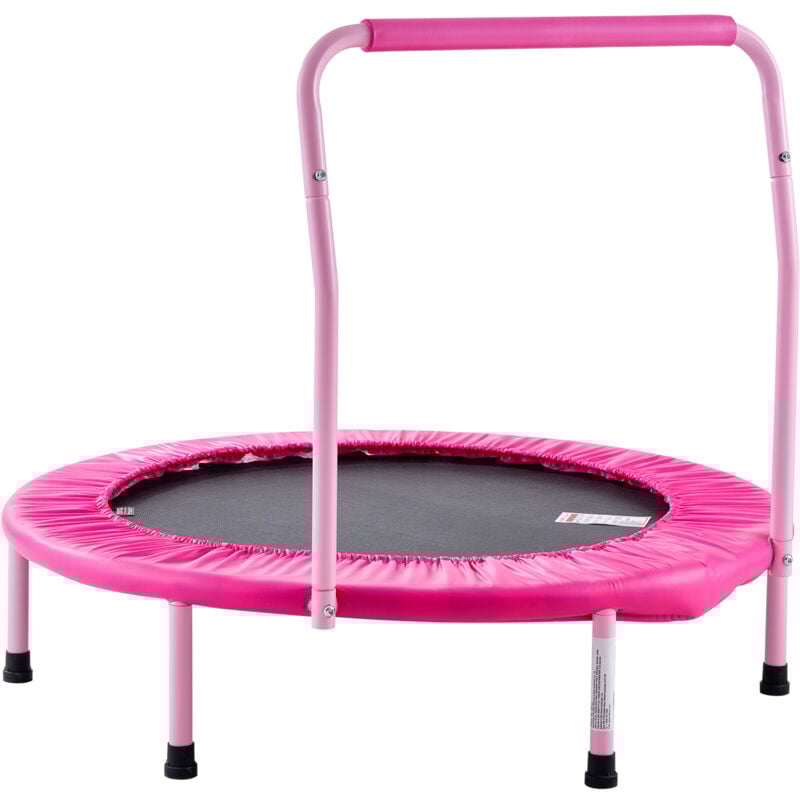 Trampoline pour enfants 36' - Idéal pour s'amuser à l'intérieur et à l'extérieur, pliable avec poignée, cadeau d'anniversaire pour les 3 ans et plus