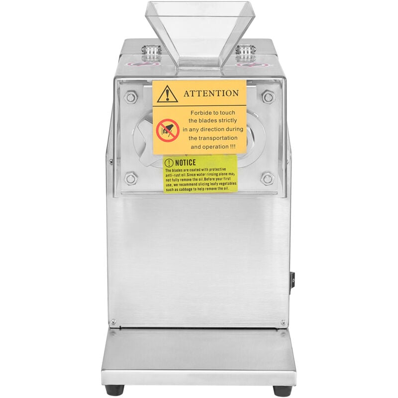 Mophorn Trancheuse à viande professionnelle 850 W, 250 kg/h, acier inoxydable, épaisseur 5 mm, lames amovibles, pour cuisine, restaurant et