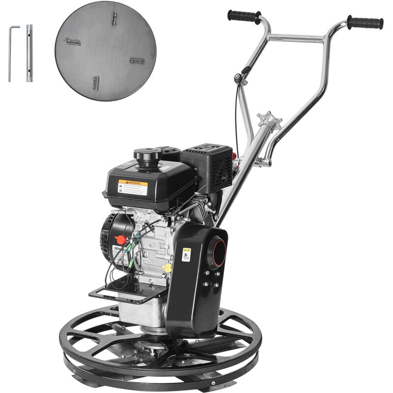 Mophorn - Truelle électrique , truelle à ciment autoportée de 24 po, finisseur de surface en béton à essence de 6 cv, règle commerciale robuste avec