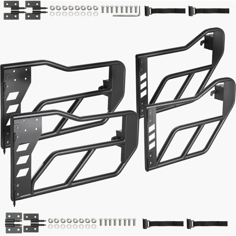 Mophorn - Tube porte pour Jeep Wrangler jk 2007-2018, 4 portes, conçu pour les aventures avec charnières solides, loquet compatible oe, coussinets en