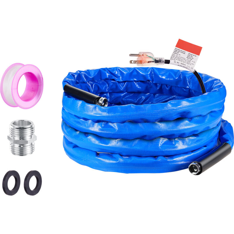 Tuyau d'eau chauffant de 25 pieds, antigel jusqu'à -45 °f, autorégulation automatique, diamètre intérieur de 5/8 po avec couvercle ondulé et ensemble