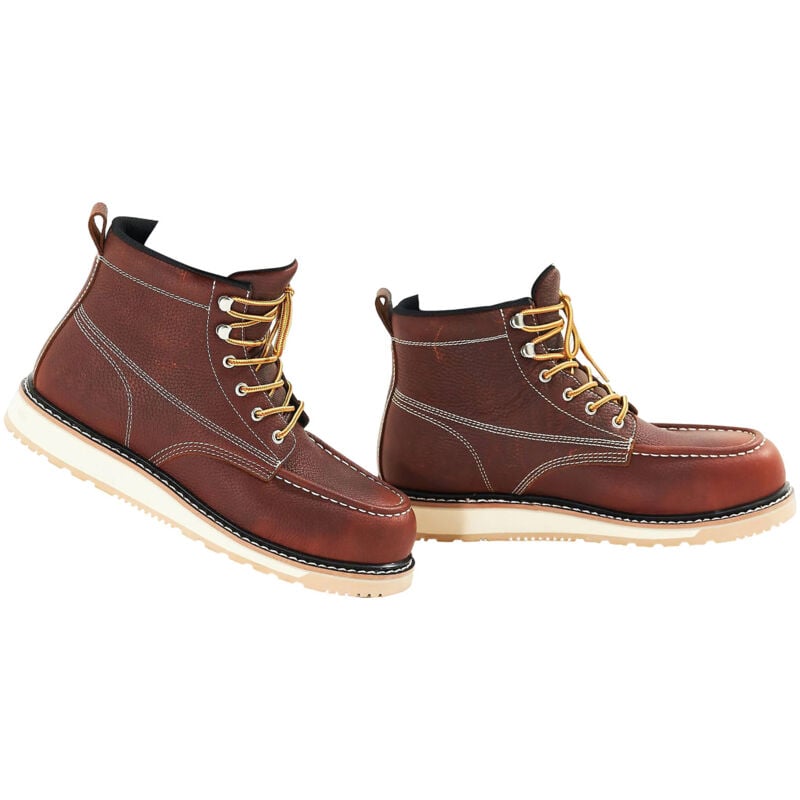 Uk Taille 8 Bottes de travail à bout en acier, imperméables à bout mocassin pour hommes, bottes antidérapantes, légères et respirantes à semelle en