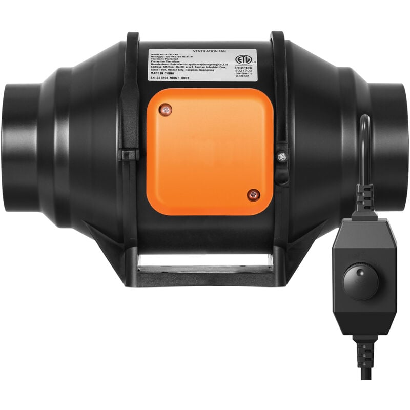 Mophorn Ventilateur de conduit en ligne, 102 mm 129,7 CFM, vitesse variable, silencieux pour le refroidissement