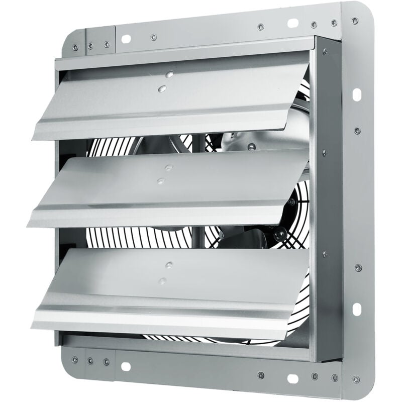 Ventilateur d'extraction à obturateur, 356 mm, haute vitesse, 1 400 tr/min, 994 pi3/min, ventilateur de grenier à montage mural en aluminium avec