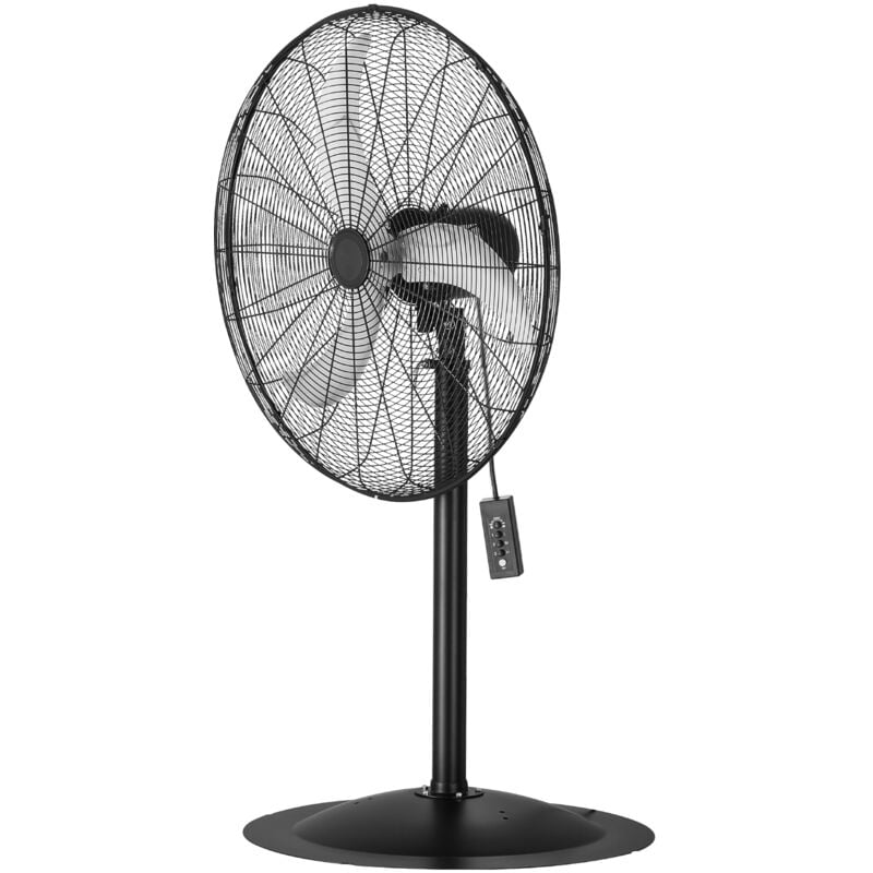Mophorn - Ventilateur industriel sur pied-Ventilateur oscillant de 30 pouces à 85 degrés avec 3 vitesses réglables. Ventilateur sur pied réglable en