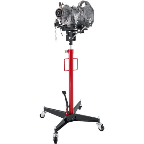 Mophorn Vérin hydraulique de fosse avec capacité de levage de 500 kg, cric télescopique équipé de roues pivotantes à 360°, hauteur réglable de 127 à 220 cm, idéal pour soulever des boîtes de vitesses
