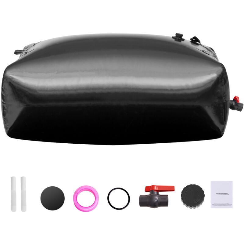 Vessie de stockage d'eau 540L/142,7 gallons, réservoir d'eau pour camping-car, récipient pliable en pvc 1000D, sac d'eau souple de grande capacité,