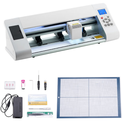 Mophorn Vinylschneider (33 cm Schnittgröße) mit automatischer Kantenerkennung, Designsoftware und Materialien, kompatibel mit SVG/EPS/PLT, ideal für kreative Projekte wie Karten und Aufkleber