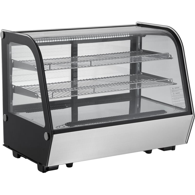 Mophorn - Vitrine réfrigérée de 5 pi³/146 l, réfrigérateur commercial à 2 niveaux, vitrine de comptoir pour pâtisserie avec éclairage led,