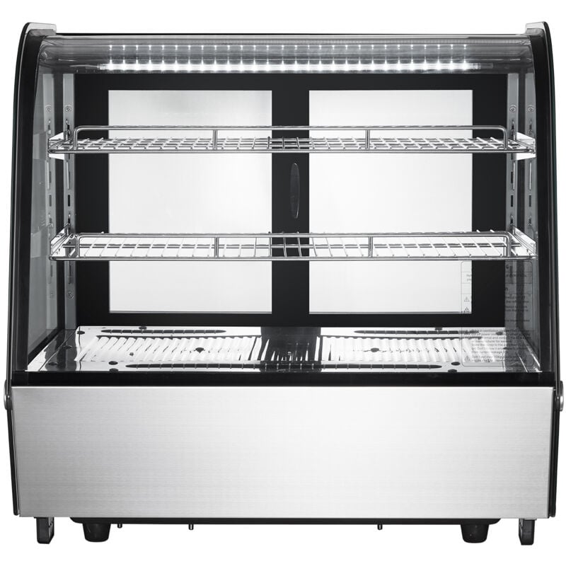 Mophorn - Vitrine réfrigérée , vitrine de pâtisserie de comptoir de 4,2 pi3/115 l, réfrigérateur commercial à 2 niveaux avec éclairage led,