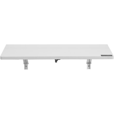 Mophorn Wall-Mounted Folding Table, 31.5" x 19.69" Drop Leaf Desk, Iron Bracket, Space-Saving for Home Office, Kitchen, Laundry, White